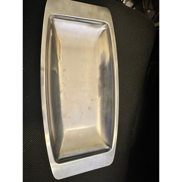 Vintage 8-8 Stainless Denmark Rectangular‎ Tray Small Platter Serving Dish - Picture 2 of 5